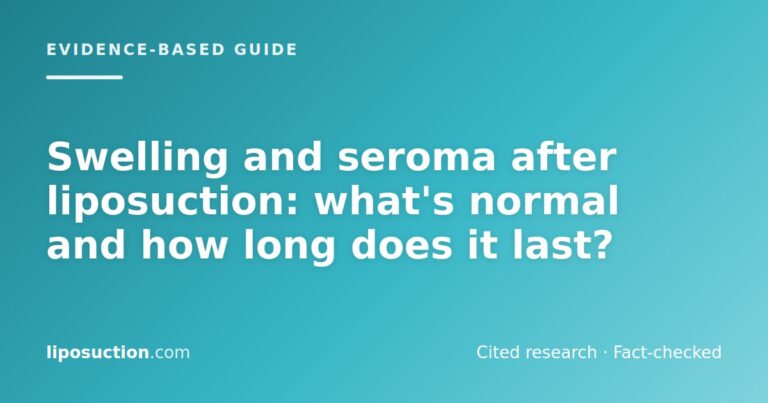 Swelling and seroma after liposuction: what’s normal and how long does it last?