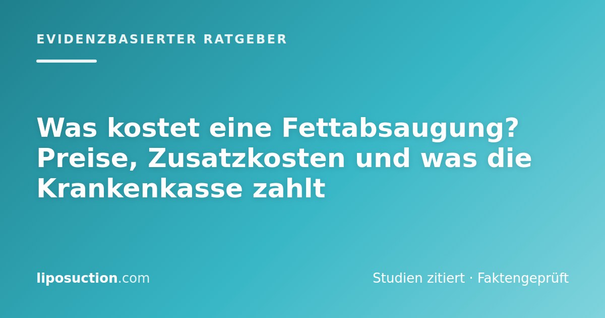 Was kostet eine Fettabsaugung? Preise, Zusatzkosten und was die Krankenkasse zahlt